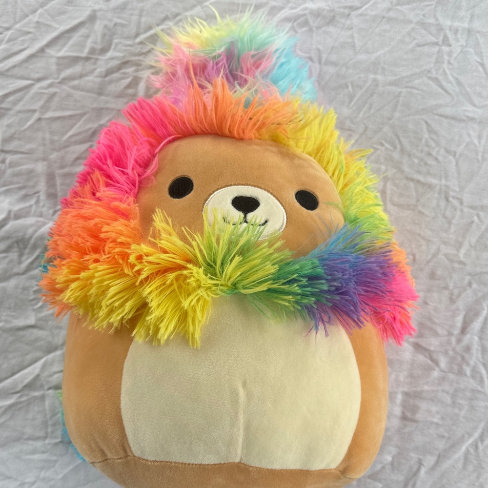 Squishmallows 8" Leonard the lion. rainbow mane.